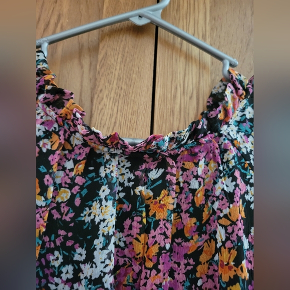 NWT Vince Camuto Black And Pink Floral Dress Size XL - Picture 9 of 14